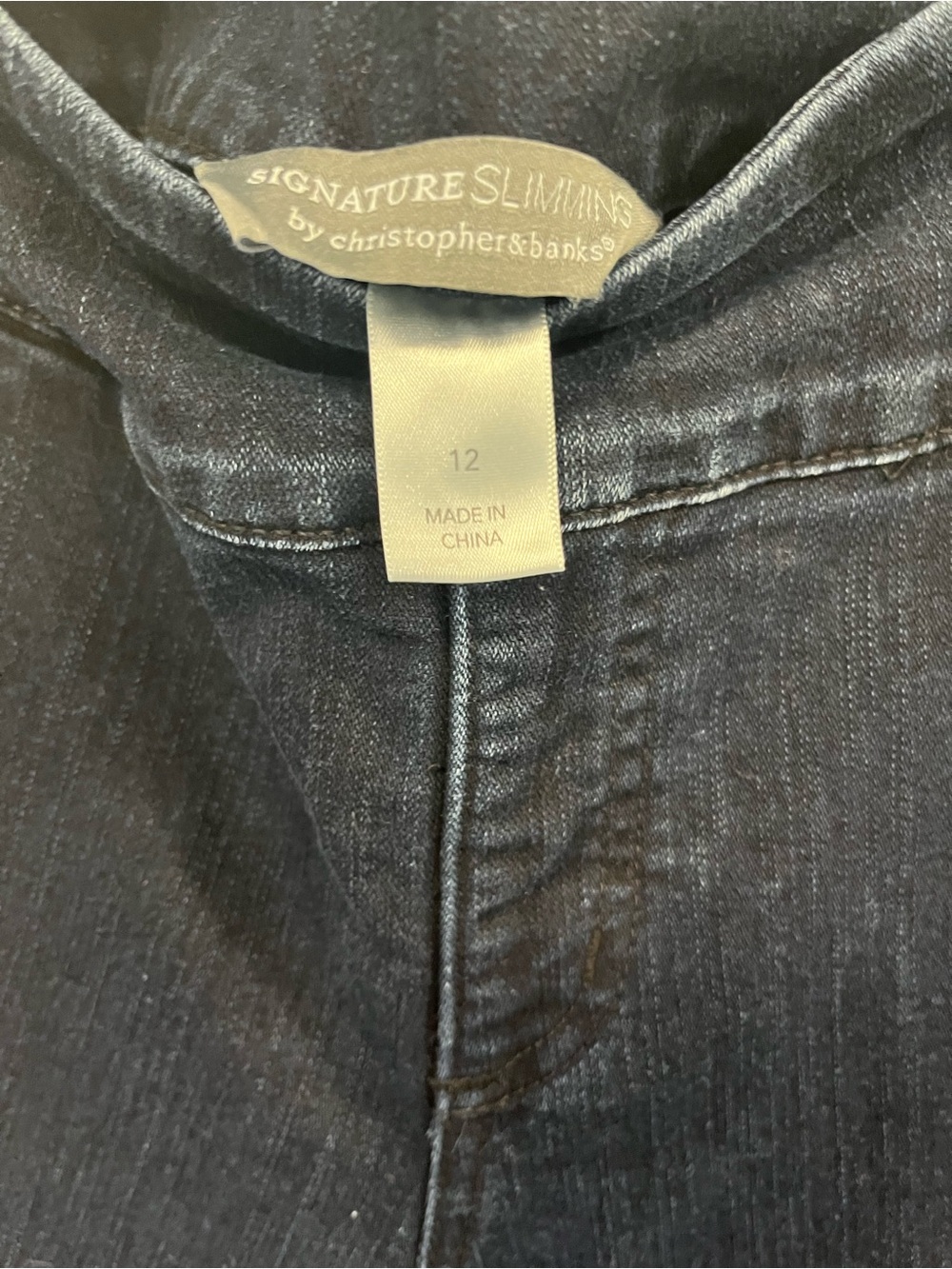 Christopher & Banks Dark Blue Straight Leg Jeans - Picture 2 of 3